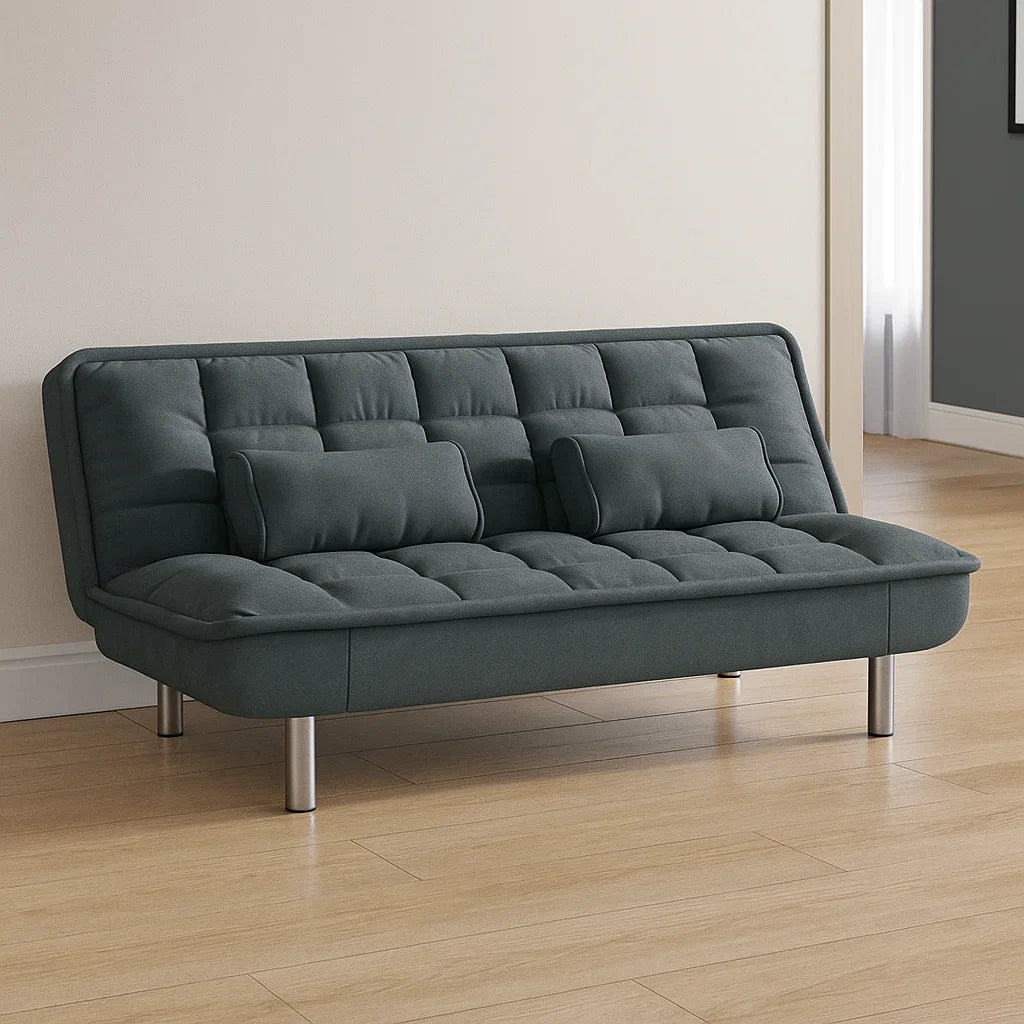 Canapé futon,polyester et métal,usage intérieur,190x96x89 cm