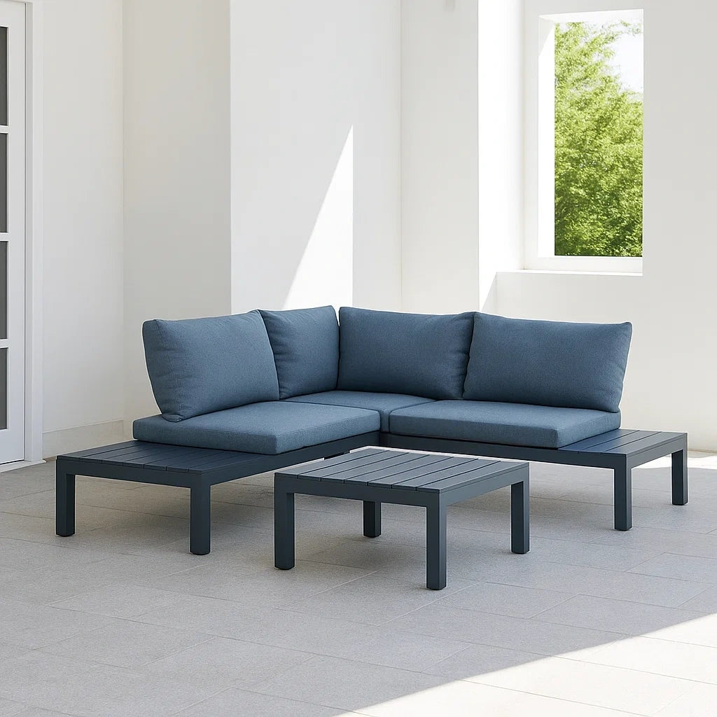 Ensemble de salon de jardin modulable,aluminium,usage extérieur