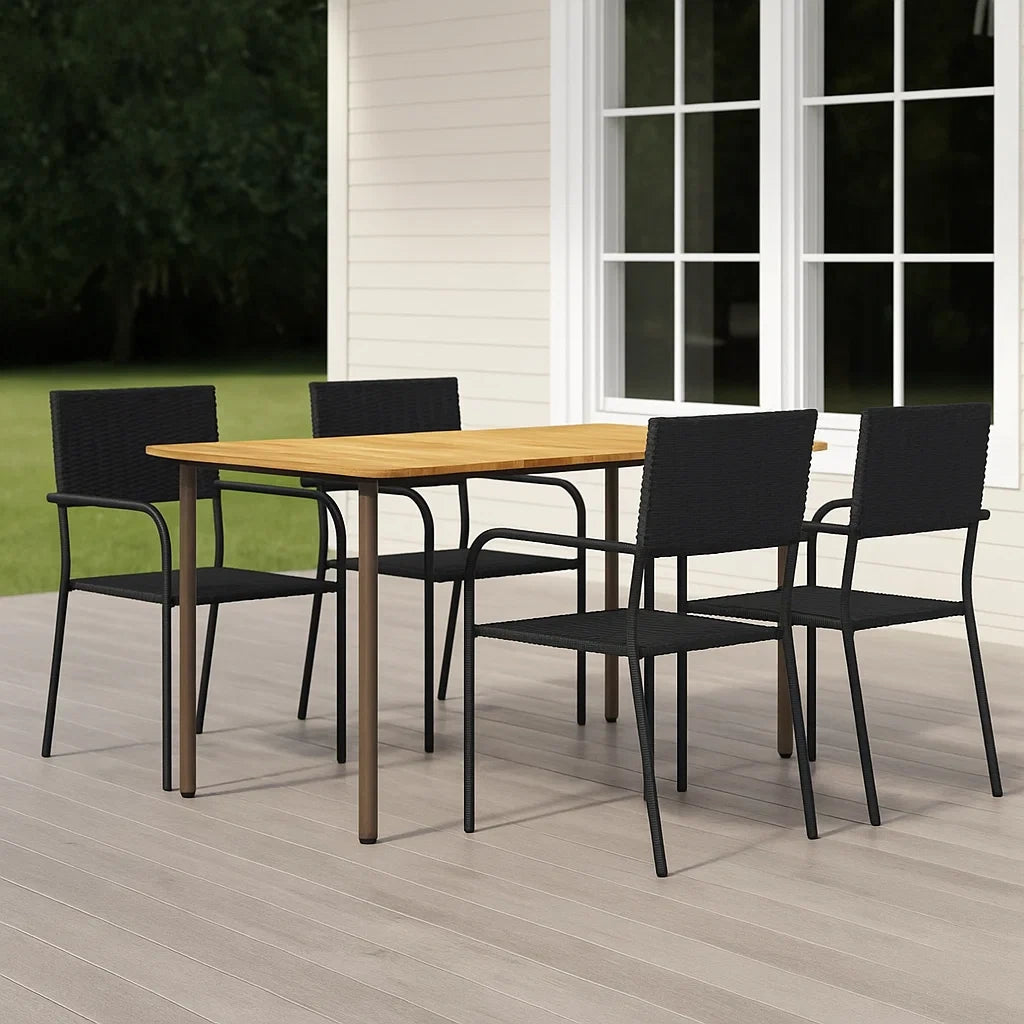Ensemble table et chaise de jardin 4 places,fourni avec 1 table et 4 chaises,adapté à une utilisation en extérieur