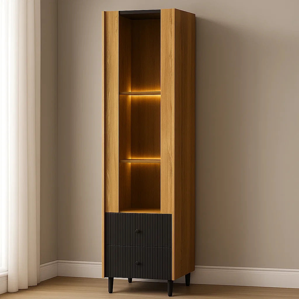 Vitrine,bois,adapté au salon,44x30x180 cm